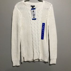 Nautical cable knit sweater